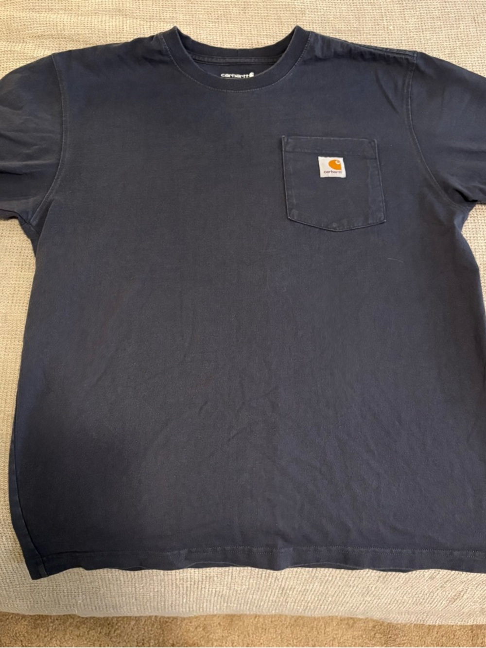 Carhartt Loose Fit T‑Shirt in Dark Navy with White Logo
